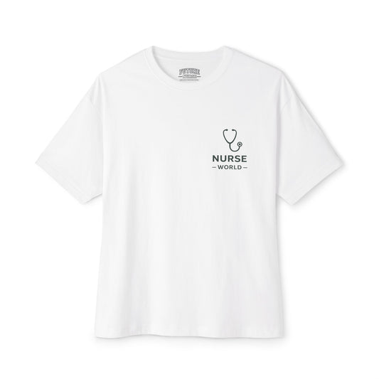 Future Nurse Tee — 'NURSE WORLD' Chest Logo, Back 'FUTURE NURSE' Inspirational Shirt