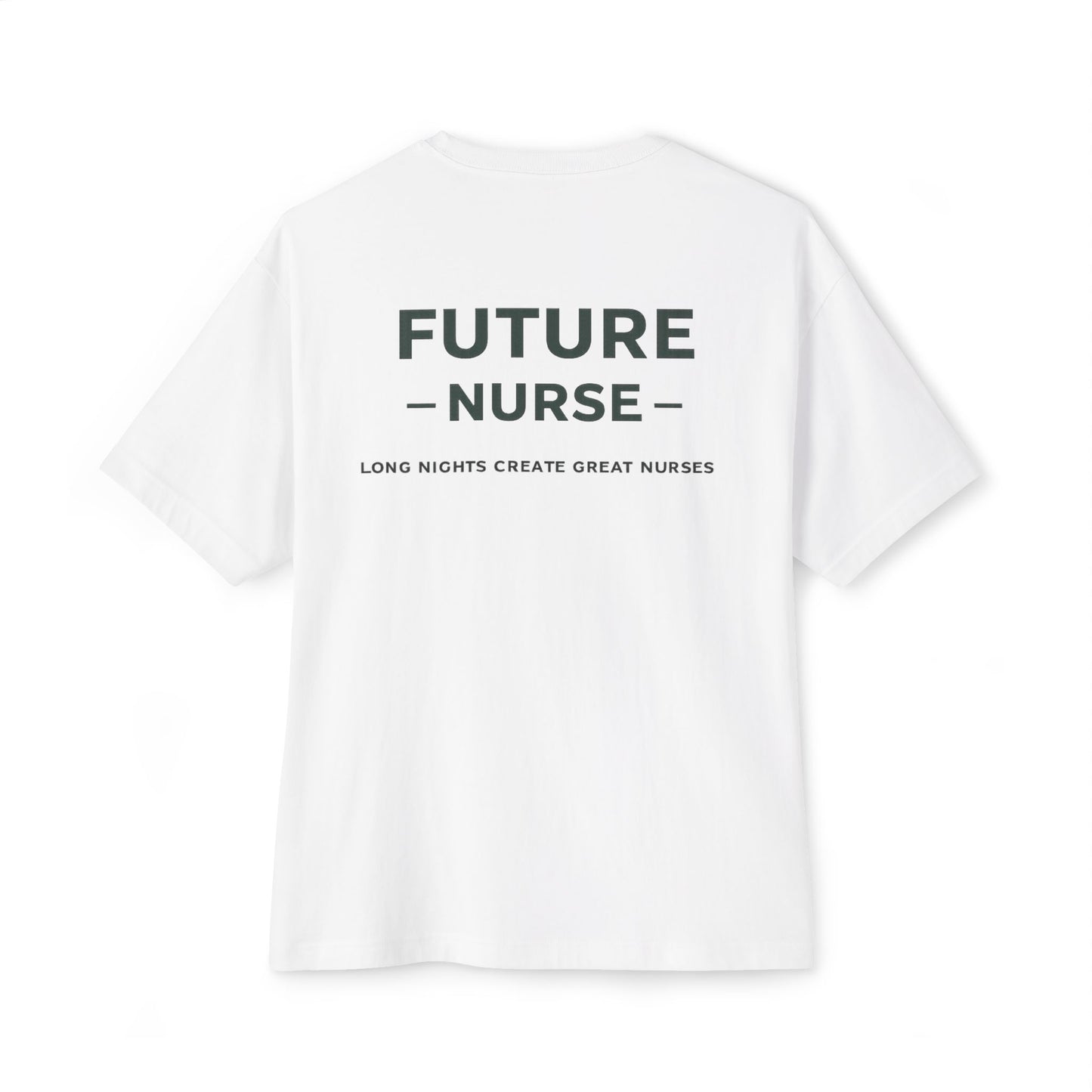 Future Nurse Tee — 'NURSE WORLD' Chest Logo, Back 'FUTURE NURSE' Inspirational Shirt