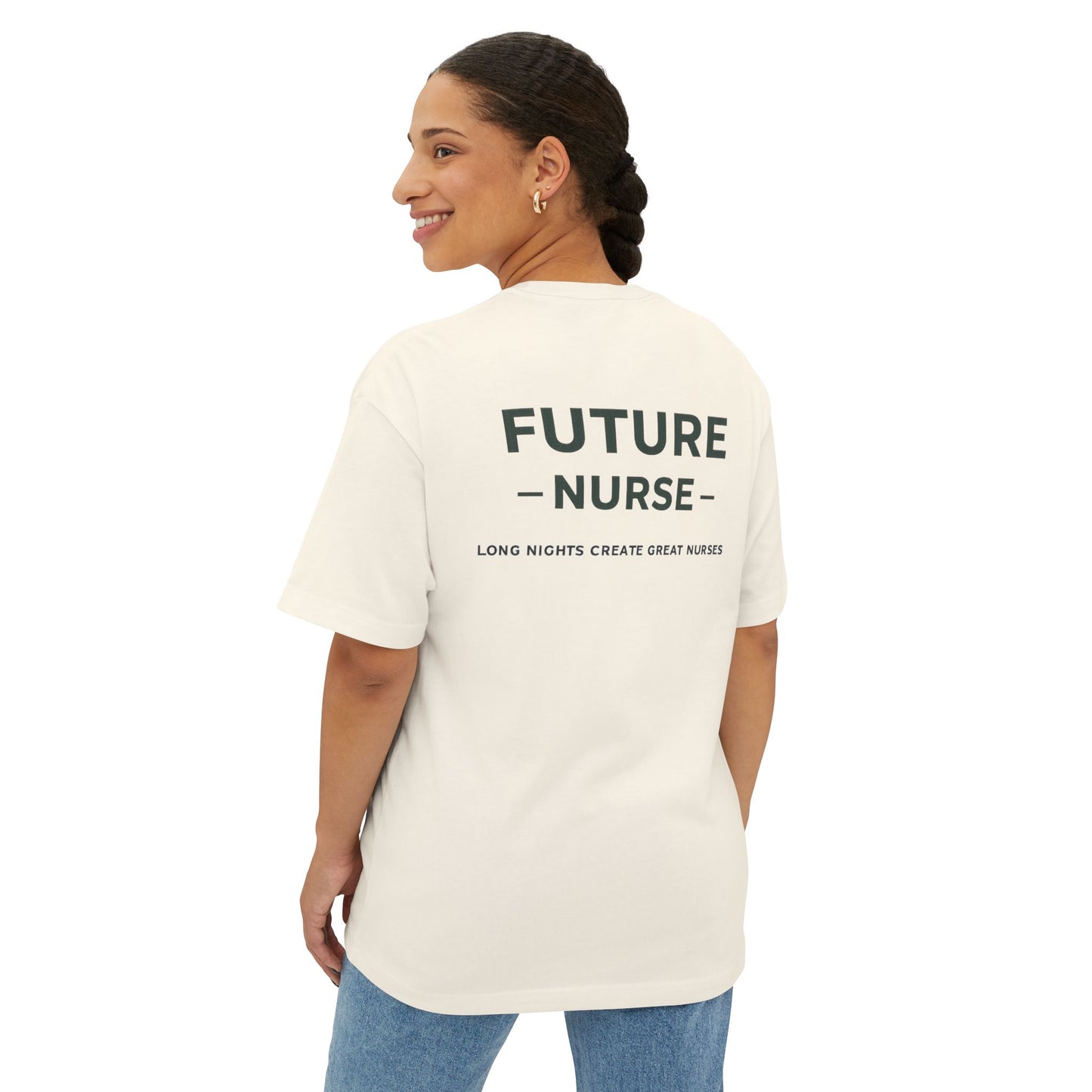 Future Nurse Tee — 'NURSE WORLD' Chest Logo, Back 'FUTURE NURSE' Inspirational Shirt